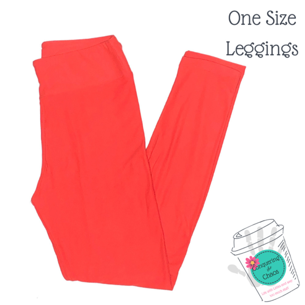Red LuLaRoe Leggings, One Size, NWT